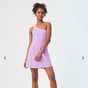 Outdoor Voices Purple One Shoulder Dress